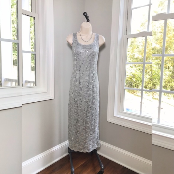 R & M Richard’s Petite Silver Mother Of Bride Jacket Dress - Women’s 10P - Picture 6 of 12